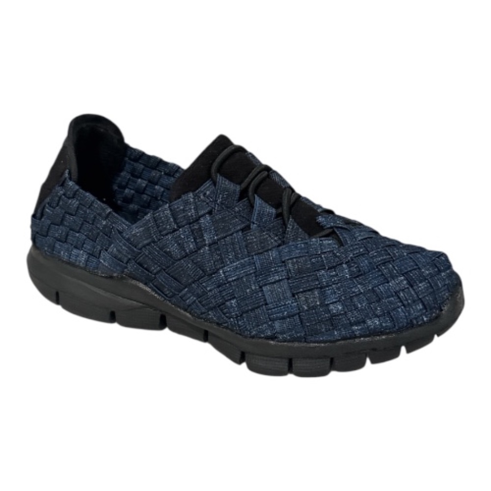 Bernie Mev Vicky Kids Sneaker in Jeans– Stretch Slip-On Lightweight Comfort NWB
